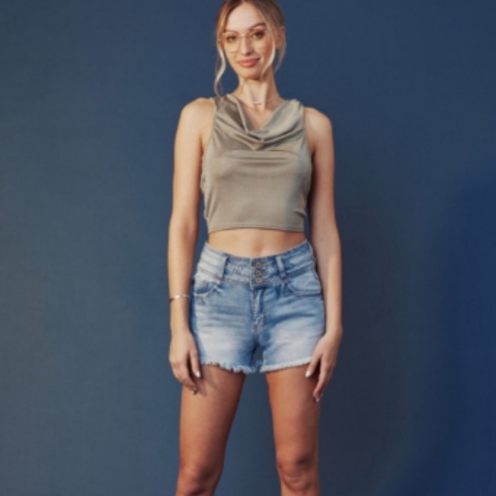 KanCan High Rise Denim Shorts - Picture 6 of 6